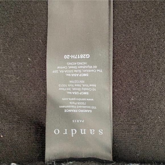 Sandro Prince Argyle Open Cardigan Sweater (Size 2 / Med) - Picture 7 of 8